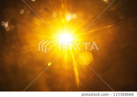 Sun flare on the black background Sun flare on the black background 115368666