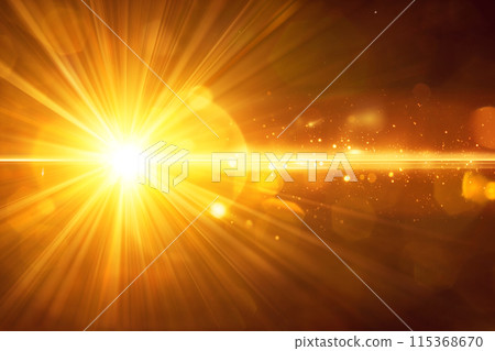 Sun flare on the black background 115368670