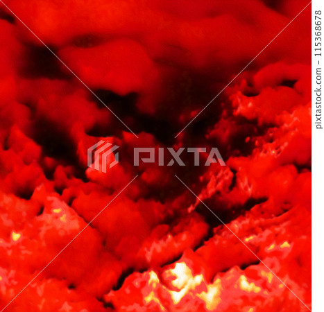 Square image illustration of a raging red flame exploding 115368678