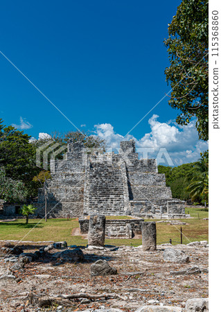 Archaeological site of El Meco, Cancun, Mexico 115368860