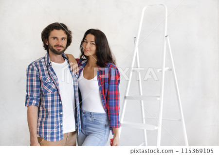 Happy Couple Ready for DIY Home Renovation Project 115369105
