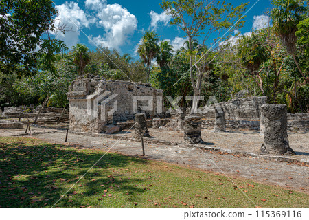 Archaeological site of El Meco, Cancun, Mexico Archaeological site of El Meco, Cancun, Mexico 115369116