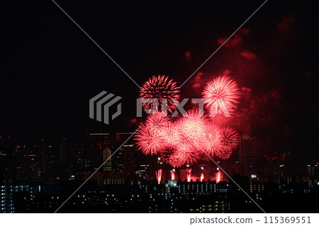 Naniwa Yodogawa Fireworks Festival, Juso Fireworks Festival, Buildings and Fireworks 115369551