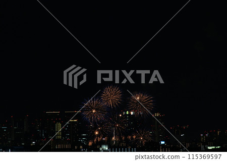 Naniwa Yodogawa Fireworks Festival, Juso Fireworks Festival, Buildings and Fireworks 115369597