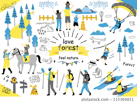 Forest activity material collection Forest activity material collection 115369851