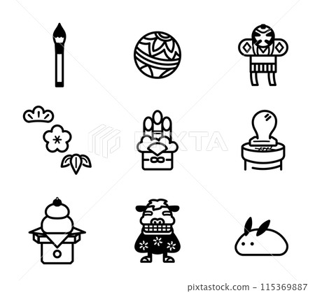 Winter illustration set Winter illustration set 115369887