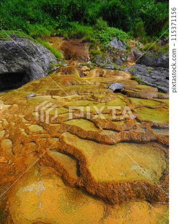 Miyako Island's natural monument, travertine terraces Miyako Island's natural monument, travertine terraces 115371156
