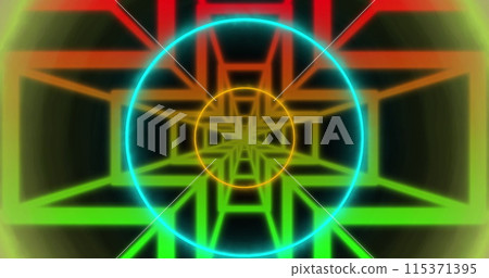 Image of circles moving over shapes Image of circles moving over shapes 115371395