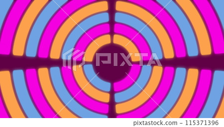 Image of moving shapes on black background 115371396