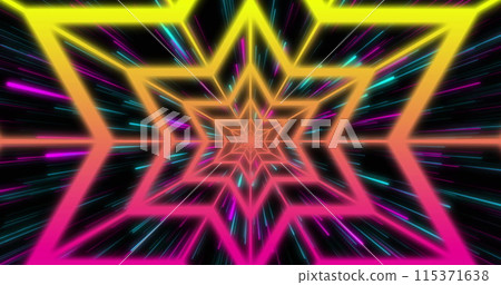 Image of start text over moving shapes on black background Image of start text over moving shapes on black background 115371638