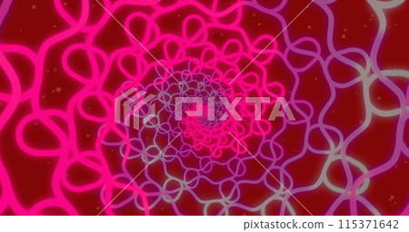 Image of moving shapes on black background 115371642