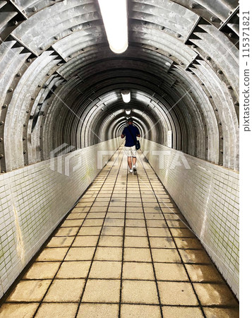 late crossing underground with walk man corridor fortress wall late crossing underground with walk man corridor fortress wall 115371821