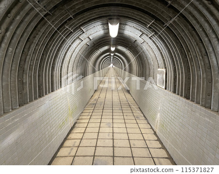 japanese late crossing underground corridor fortress wall 115371827