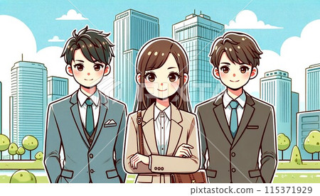 New employee_LINE stamp style 115371929