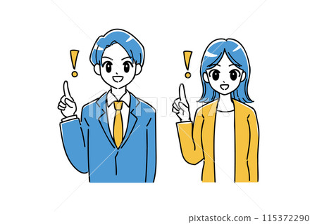 商務人士指著的插圖 商務人士指著的插圖 115372290