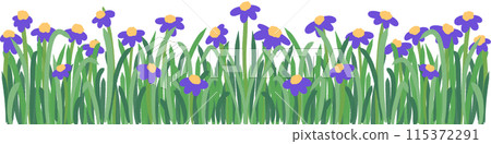 purple flowers border purple flowers border 115372291