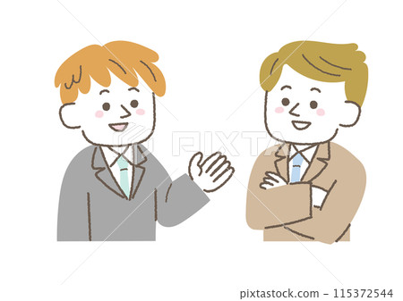 正在交談的商務人士的插圖 115372544