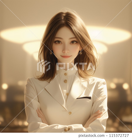 Beautiful woman working at a hotel 115372727