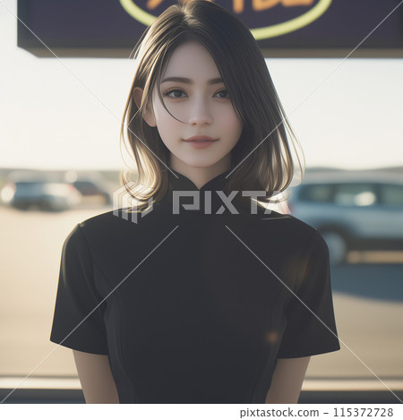 Beautiful woman working at a hotel 115372728