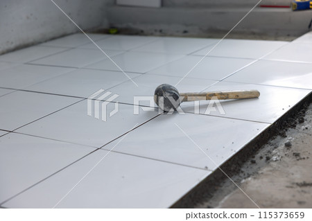 Tile floor construction and tool. Tile floor construction and tool. 115373659