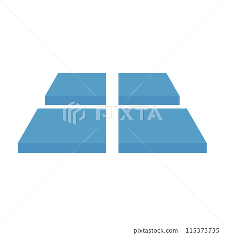 Tile floor construction vector icon in perspective view. 115373735