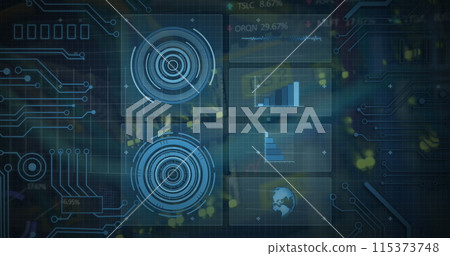 Image of diverse data processing on digital screen Image of diverse data processing on digital screen 115373748