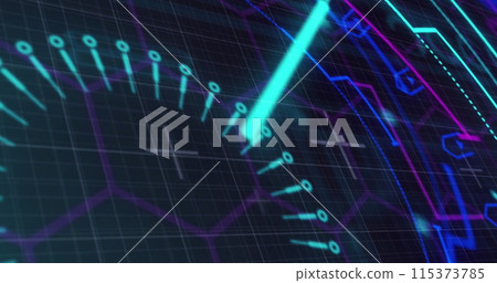 Image of data processing over black background 115373785