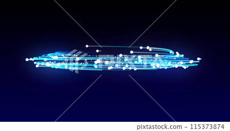Image of grey human body and glowing network of connections on black background Image of grey human body and glowing network of connections on black background 115373874