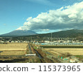 Mount Fuji and clouds 115373965