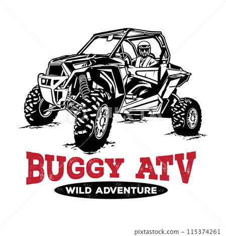 Buggy Extreme Adventure Trip Race Sport vector illustration, good for team  and racing club logo also t shirt design 115374261