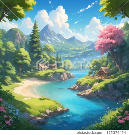 Beautiful nature landscape 115374454