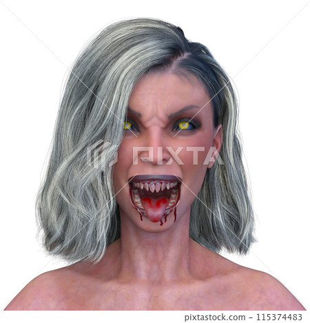 女吸血鬼臉部特寫 115374483