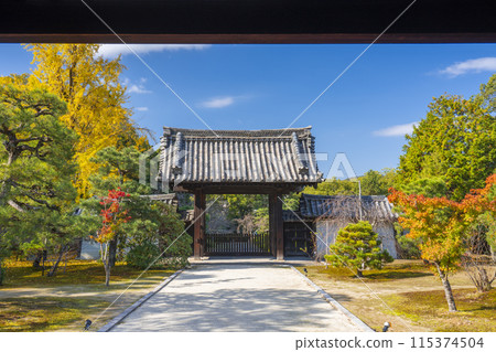 Autumn in Kyoto: Zuishin-in Temple, Yakuimon Gate seen from inside the main entrance Autumn in Kyoto: Zuishin-in Temple, Yakuimon Gate seen from inside the main entrance 115374504