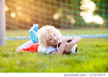 England football fan kids. Children play soccer. England football fan kids. Children play soccer. 115374577