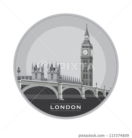 Big Ben London vector illustration, perfect for t shirt design Big Ben London vector illustration, perfect for t shirt design 115374809