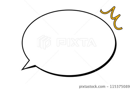 Speech bubble and attention mark 115375089