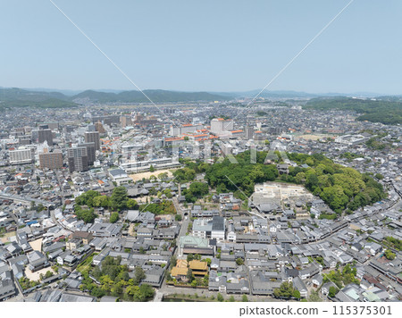 [Aerial view] Kurashiki city and scenic area_10 115375301