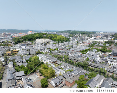 [Aerial view] Kurashiki city and scenic area_32 115375335