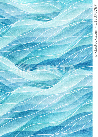 Japanese pattern summer watercolor background 115376767