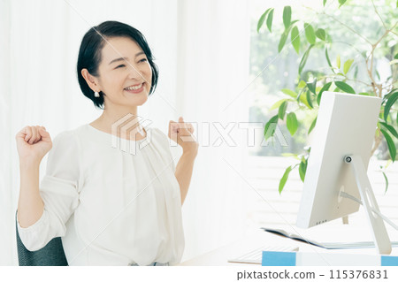 A growing middle-aged woman A growing middle-aged woman 115376831