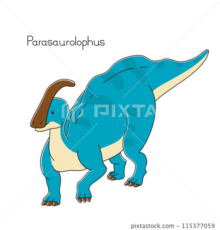 逼真可愛的恐龍副櫛龍（正面） 115377059