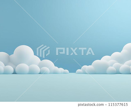 簡單的天空和雲彩的抽象背景圖像 115377615