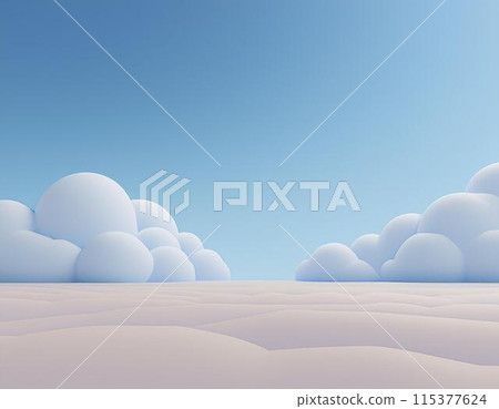 簡單的天空和雲彩的抽象背景圖像 115377624