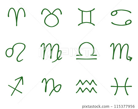 Simple constellation icon illustration set material Simple constellation icon illustration set material 115377956