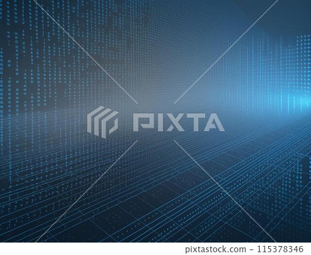 藍色數字網絡圖像背景 115378346
