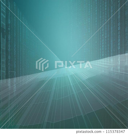 藍色數字網絡圖像背景 115378347