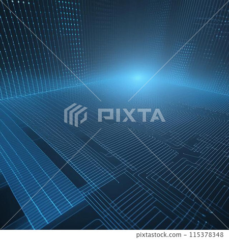 藍色數字網絡圖像背景 115378348