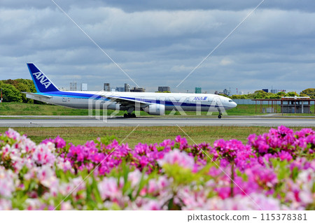 ANA77W Taxiing at Itami 115378381