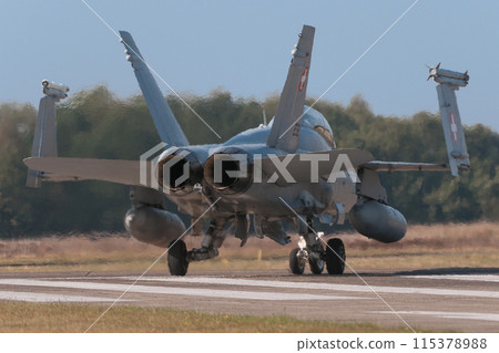 Swiss Air Force F/A-18D Hornet taxiing 115378988