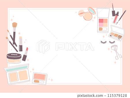 Cute cosmetics - frame illustration of cosmetics 115379128